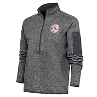 Women's Antigua  Heather Charcoal Nashville Sounds Fortune Half-Zip Pullover Jacket