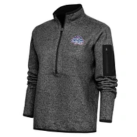 Women's Antigua Heather New Hampshire Fisher Cats Fortune Half-Zip Pullover Jacket