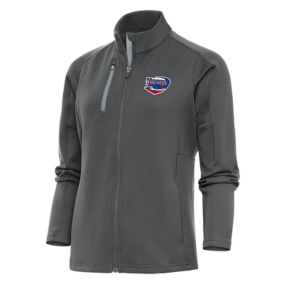 Women's Antigua  Pewter Clearwater Threshers Generation Full-Zip Jacket