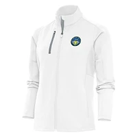 Women's Antigua  White Columbia Fireflies Generation Full-Zip Jacket