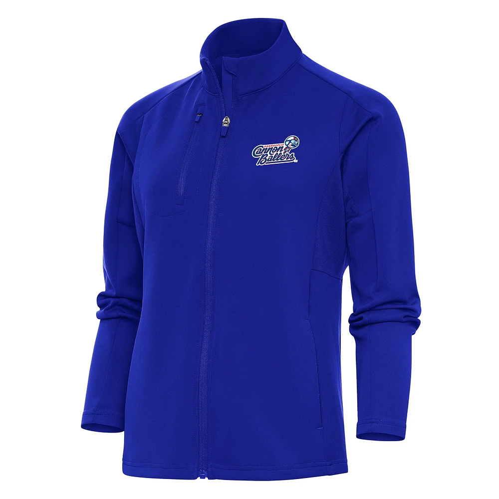 Women's Antigua Royal Kannapolis Cannon Ballers Generation Full-Zip Jacket