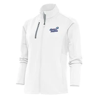 Women's Antigua  White Kannapolis Cannon Ballers Generation Full-Zip Jacket