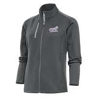 Women's Antigua  Pewter Kannapolis Cannon Ballers Generation Full-Zip Jacket