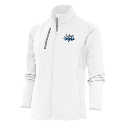 Women's Antigua  White Lake County Captains Generation Full-Zip Jacket