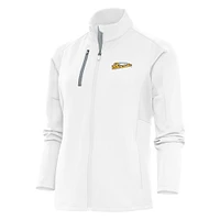 Women's Antigua  White Montgomery Biscuits Generation Full-Zip Jacket