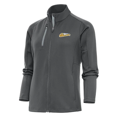 Women's Antigua  Pewter Montgomery Biscuits Generation Full-Zip Jacket