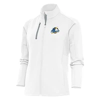 Women's Antigua  White Myrtle Beach Pelicans Generation Full-Zip Jacket