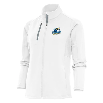 Women's Antigua  White Myrtle Beach Pelicans Generation Full-Zip Jacket