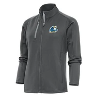 Women's Antigua  Pewter Myrtle Beach Pelicans Generation Full-Zip Jacket