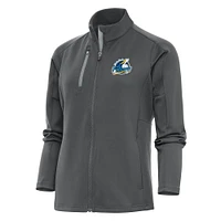 Women's Antigua  Pewter Myrtle Beach Pelicans Generation Full-Zip Jacket