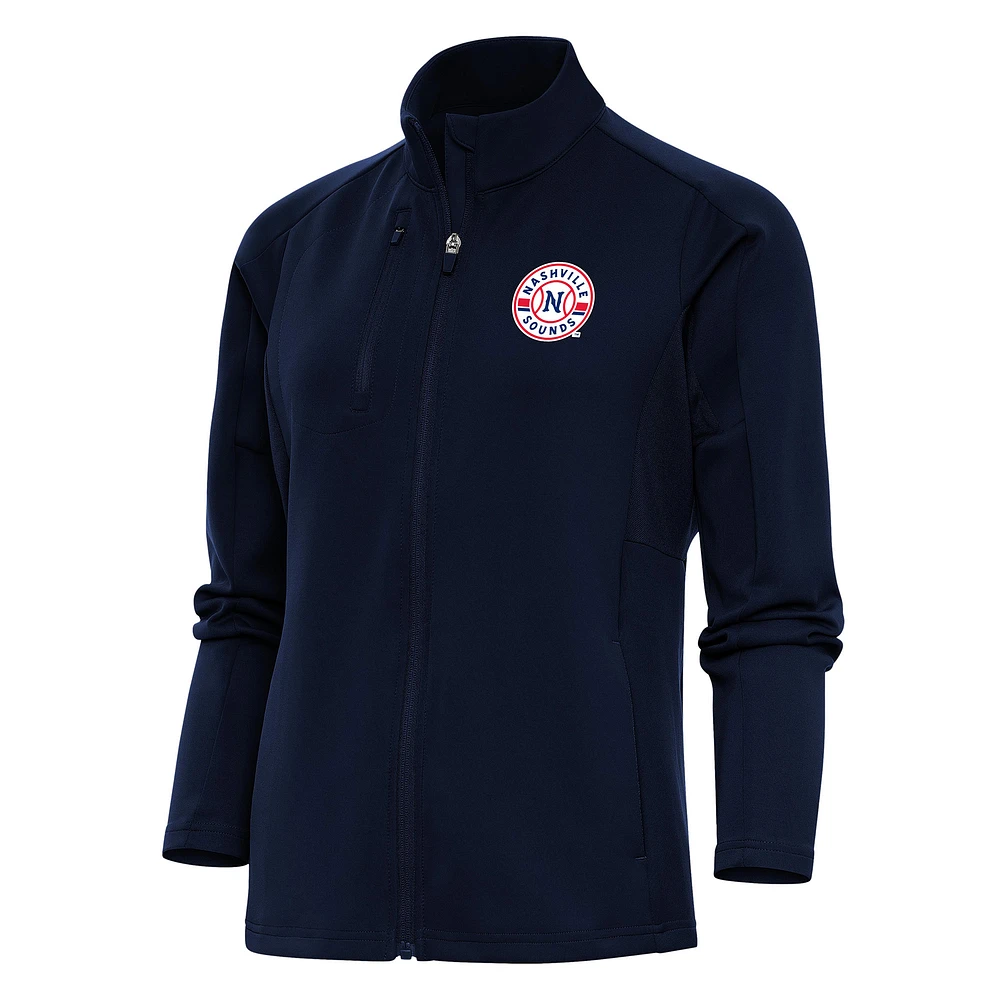 Women's Antigua Navy Nashville Sounds Generation Full-Zip Jacket