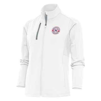 Women's Antigua  White Nashville Sounds Generation Full-Zip Jacket
