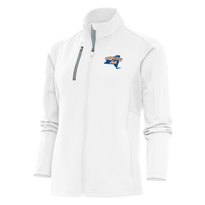 Women's Antigua  White Syracuse Mets Generation Full-Zip Jacket