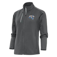 Women's Antigua  Pewter Syracuse Mets Generation Full-Zip Jacket