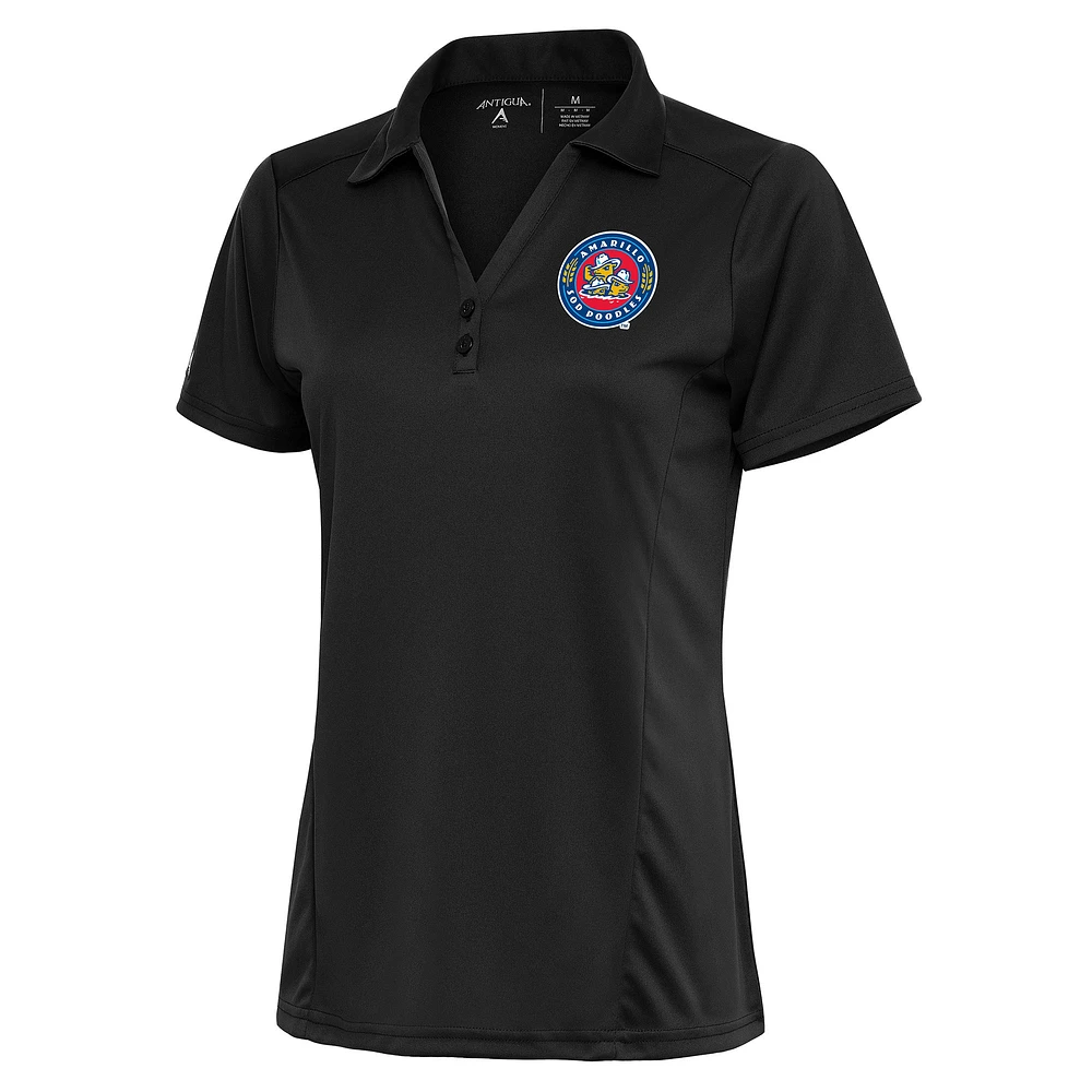 Women's Antigua Charcoal Amarillo Sod Poodles Tribute Polo