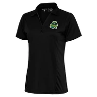 Women's Antigua Black Eugene Emeralds Tribute Polo