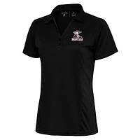 Women's Antigua Black Fayetteville Woodpeckers Tribute Polo
