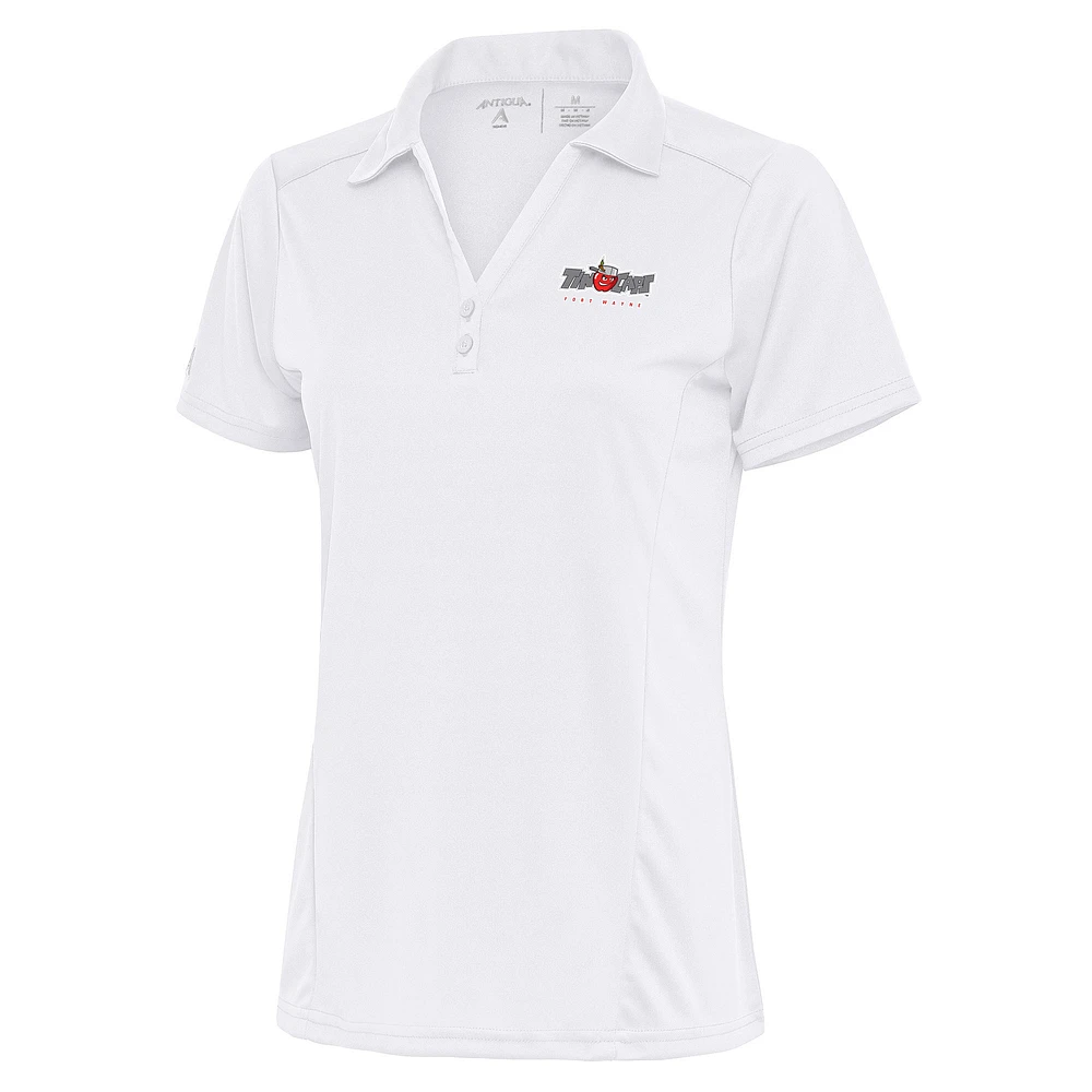 Women's Antigua White Fort Wayne TinCaps Tribute Polo