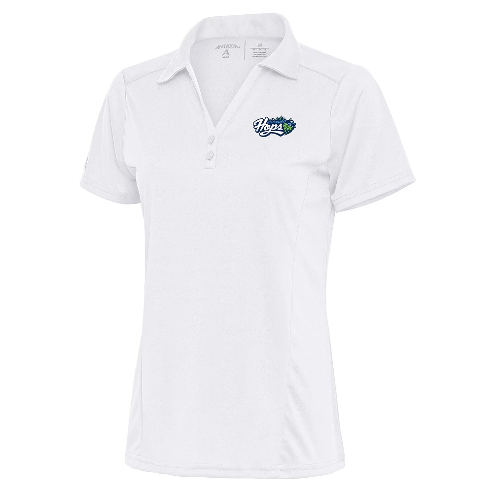 Women's Antigua White Hillsboro Hops Tribute Polo