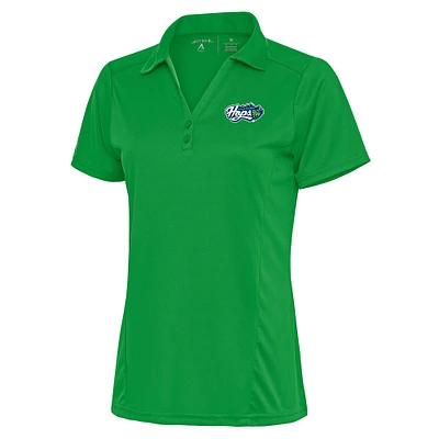 Women's Antigua Kelly Green Hillsboro Hops Tribute Polo