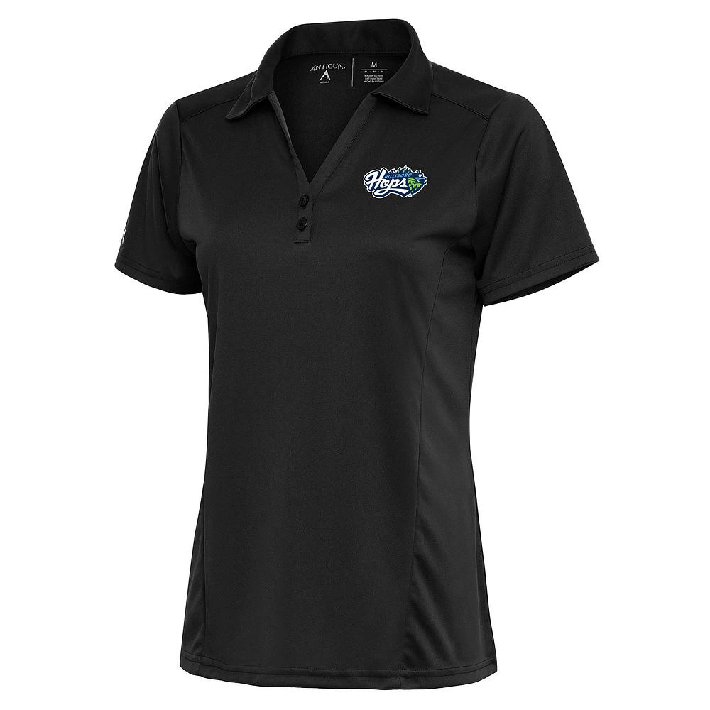 Women's Antigua Charcoal Hillsboro Hops Tribute Polo