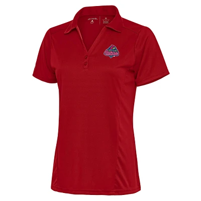 Women's Antigua Red Memphis Redbirds Tribute Polo
