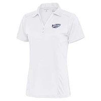 Women's Antigua White Pensacola Blue Wahoos Tribute Polo