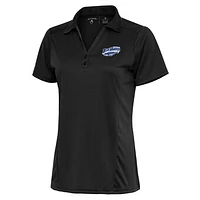 Women's Antigua Charcoal Pensacola Blue Wahoos Tribute Polo