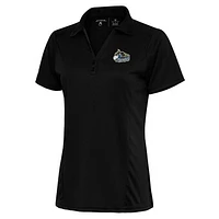 Women's Antigua Black Quad Cities River Bandits Tribute Polo