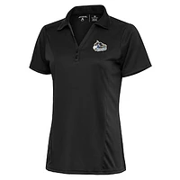 Women's Antigua Charcoal Quad Cities River Bandits Tribute Polo