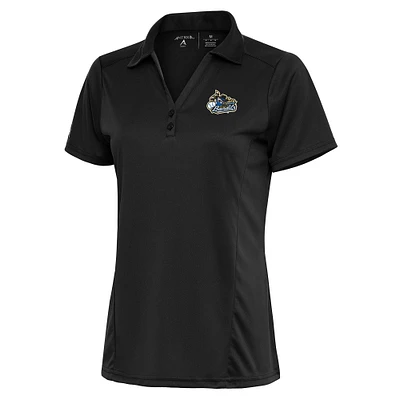 Women's Antigua Charcoal Quad Cities River Bandits Tribute Polo