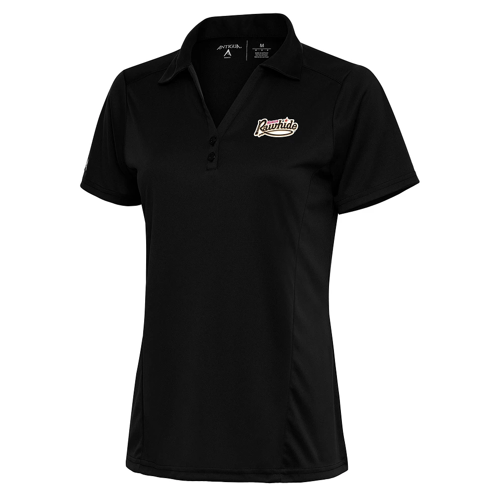 Women's Antigua Black Visalia Rawhide Tribute Polo