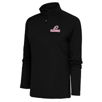 Women's Antigua  Black Arkansas Travelers Tribute Half-Zip Pullover Top