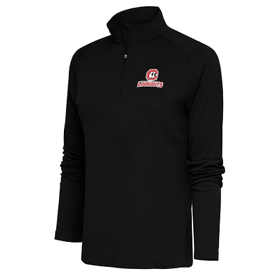 Women's Antigua  Black Chattanooga Lookouts Tribute Half-Zip Pullover Top