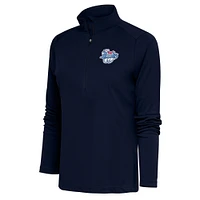 Women's Antigua  Navy Corpus Christi Hooks Tribute Half-Zip Pullover Top