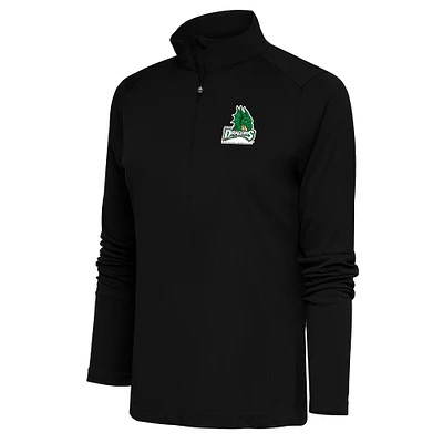 Women's Antigua  Black Dayton Dragons Tribute Half-Zip Pullover Top