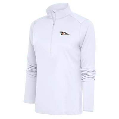 Women's Antigua  White Delmarva Shorebirds Tribute Half-Zip Pullover Top