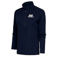 Women's Antigua  Navy Lakeland Flying Tigers Tribute Half-Zip Pullover Top