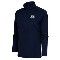 Women's Antigua  Navy Lakeland Flying Tigers Tribute Half-Zip Pullover Top