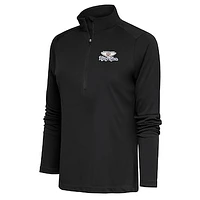 Women's Antigua  Charcoal Lakeland Flying Tigers Tribute Half-Zip Pullover Top
