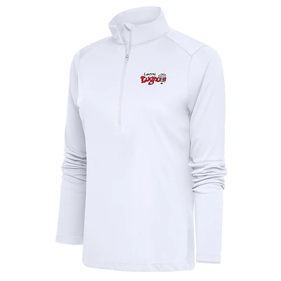 Women's Antigua Lansing Lugnuts Tribute Half-Zip Pullover Top