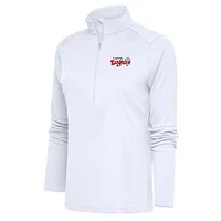 Women's Antigua Lansing Lugnuts Tribute Half-Zip Pullover Top
