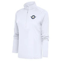 Women's Antigua  White Las Vegas Aviators Tribute Half-Zip Pullover Top