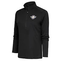 Women's Antigua  Charcoal Las Vegas Aviators Tribute Half-Zip Pullover Top