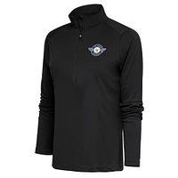 Women's Antigua  Charcoal Las Vegas Aviators Tribute Half-Zip Pullover Top