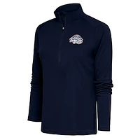 Women's Antigua  Navy New Hampshire Fisher Cats Tribute Half-Zip Pullover Top