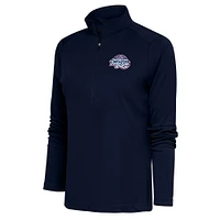 Women's Antigua  Navy New Hampshire Fisher Cats Tribute Half-Zip Pullover Top