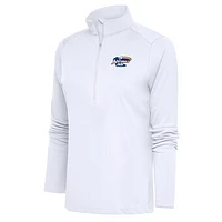 Women's Antigua  White Northwest Arkansas Naturals Tribute Half-Zip Pullover Top
