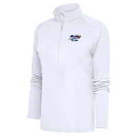Women's Antigua  White Northwest Arkansas Naturals Tribute Half-Zip Pullover Top