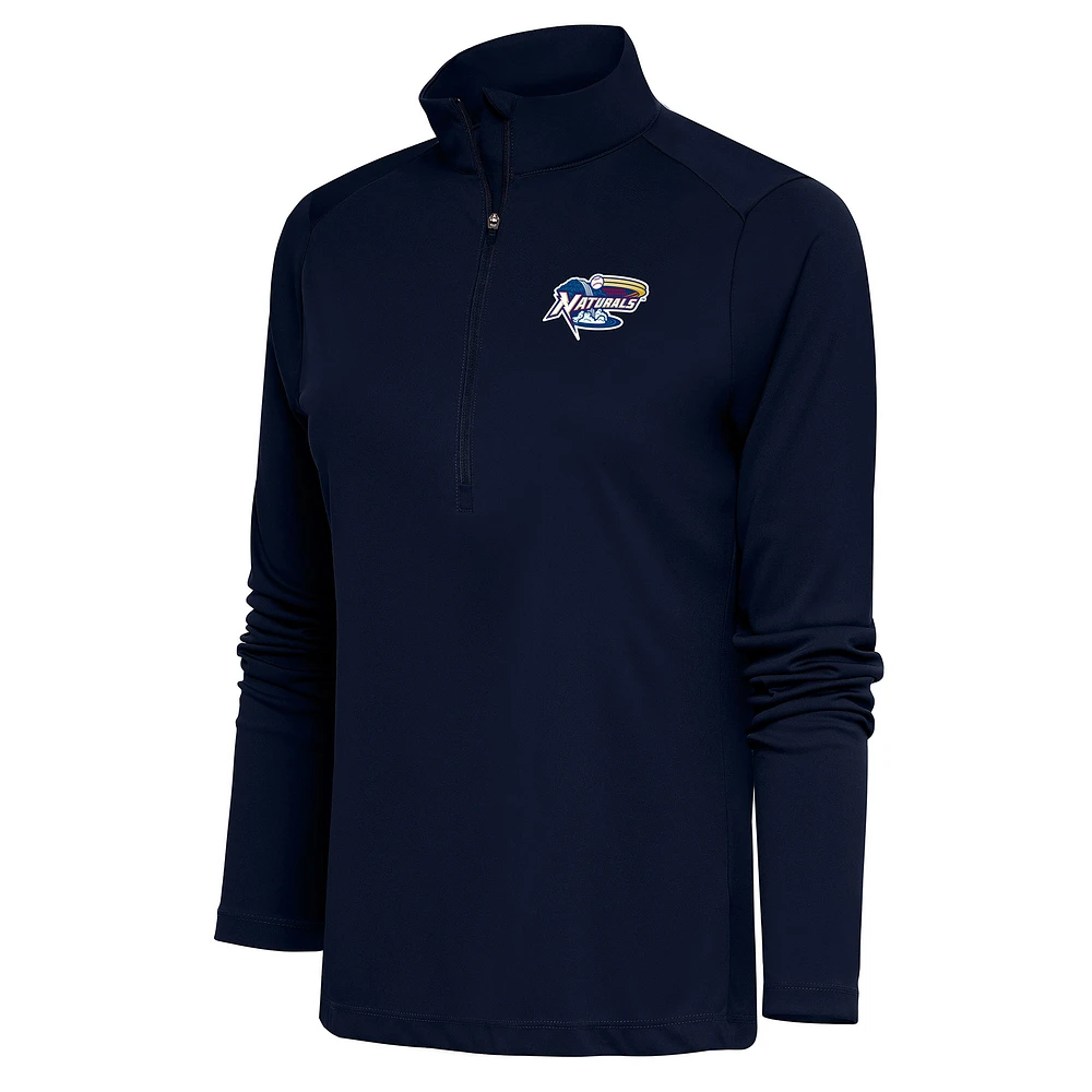 Women's Antigua Navy Northwest Arkansas Naturals Tribute Half-Zip Pullover Top